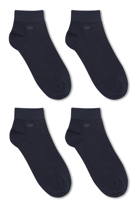Casual Cotton Ankle Socks, Set of 2
